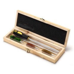 Kit de limpieza en caja de madera para armas de calibre 12 lp012