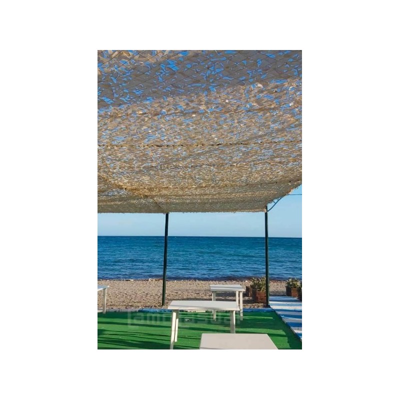 Red sombra  BLMD PVC micro perforado blanca marco acero