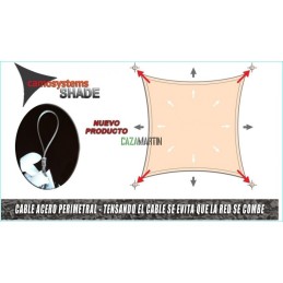 Red sombra  BLMD PVC micro perforado blanca marco acero